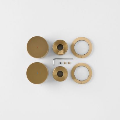 Round Taps Trim Kit Brushed Brass
