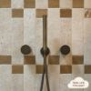 Round Wall Progressive Mixer Antique Brass