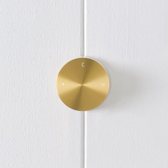 Round Wall Progressive Mixer Brushed Brass