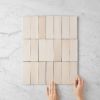 Noosa Semi Gloss Zellige Bone Subway Tile
