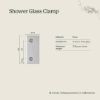 Shower Glass Clamp Matte Black
