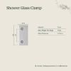 Shower Glass Clamp Warm Brushed Nickel