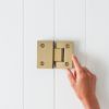 Shower Hinge Glass to Glass Brushed Brass