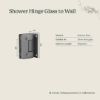 Shower Hinge Glass to Wall Warm Brushed Nickel