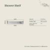 Shower Shelf Matte Black