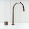 Sydney Basin Spout + Benchtop Progressive Mixer Antique Brass