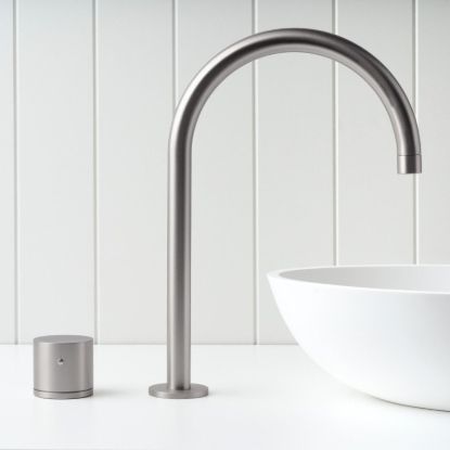 Sydney Basin Spout + Benchtop Progressive Mixer Stainless Steel