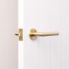 Sydney Door Handle with Lock Brushed Brass