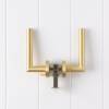 Sydney Door Handle with Lock Brushed Brass