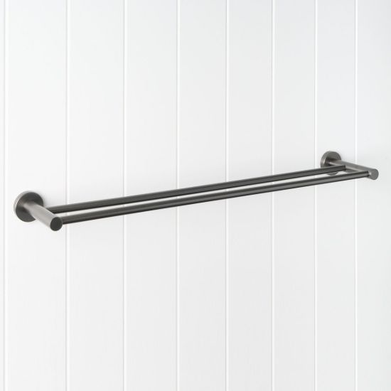 Sydney Double Towel Rail 600mm Gunmetal