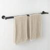 Sydney Double Towel Rail 750mm Matte Black