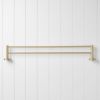 Sydney Double Towel Rail 750mm Warm Brushed Nickel