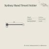 Sydney Hand Towel Holder Gunmetal