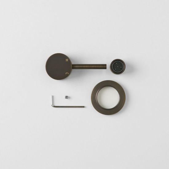 Sydney Round Kitchen Mixer Trim Kit Antique Brass