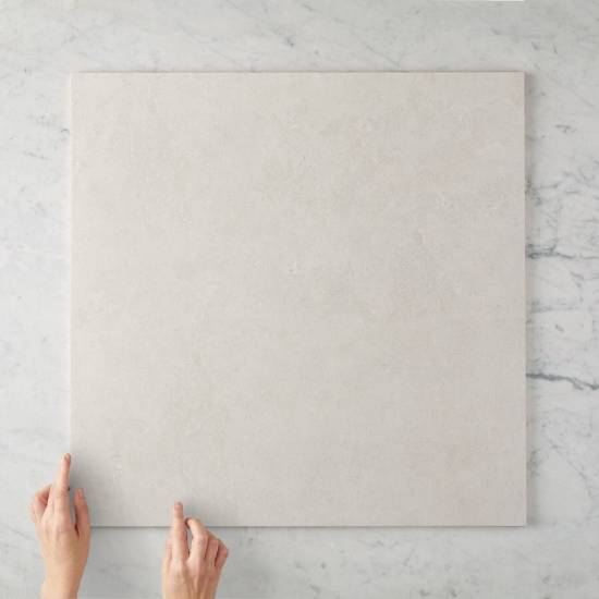 Sydney Matte White Stone Look Tile 600x600mm