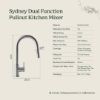 Sydney Dual Function Pullout Kitchen Mixer Stainless Steel
