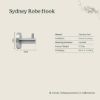 Sydney Robe Hook Stainless Steel