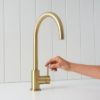Sydney Round Kitchen Mixer Brushed Brass