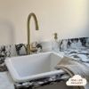 Sydney Round Kitchen Mixer Brushed Brass