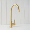 Sydney Round Kitchen Mixer Brushed Brass