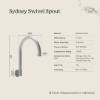 Sydney Swivel Spout + Cross Taps Antique Brass