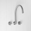 Sydney Swivel Spout + Cross Taps Stainless Steel