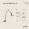 Sydney Swivel Spout + Cross Taps Stainless Steel