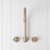 Sydney Swivel Spout + Cross Taps Warm Brushed Nickel