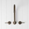 Sydney Swivel Spout + Double Handle Taps Antique Brass