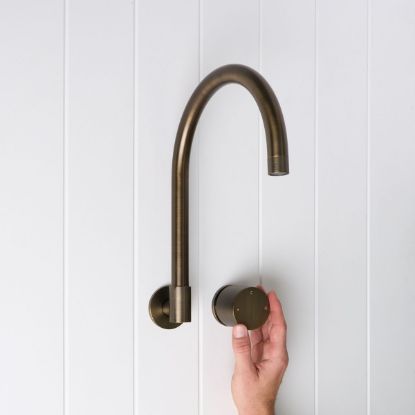 Sydney Swivel Spout + Progressive Mixer Antique Brass