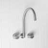 Sydney Swivel Spout + Round Taps Stainless Steel