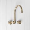 Sydney Swivel Spout + Round Taps Warm Brushed Nickel