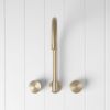Sydney Swivel Spout + Round Taps Warm Brushed Nickel