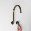 Sydney Swivel Spout + Wall Mixer Antique Brass