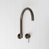 Sydney Swivel Spout + Wall Mixer Antique Brass