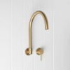 Sydney Swivel Spout + Wall Mixer Brushed Brass