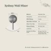 Sydney Swivel Spout + Wall Mixer Brushed Brass