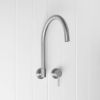 Sydney Swivel Spout + Wall Mixer Stainless Steel