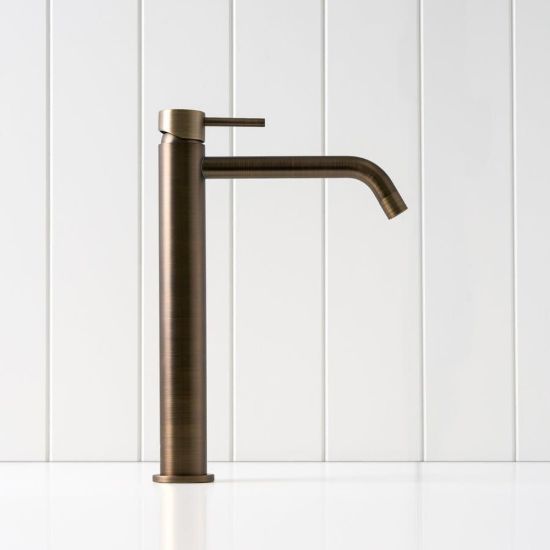 Sydney Tall Basin Mixer Antique Brass