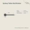 Sydney Toilet Roll Holder Matte Black