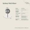 Sydney Wall Mixer Matte Black