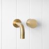 Sydney Wall Spout + Progressive Mixer Brushed Brass