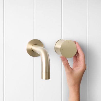 Sydney Wall Spout + Progressive Mixer Warm Brushed Nickel