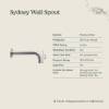 Sydney Wall Spout + Progressive Mixer Warm Brushed Nickel