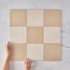 Tamarama Checkerboard Beige & Cream Tile