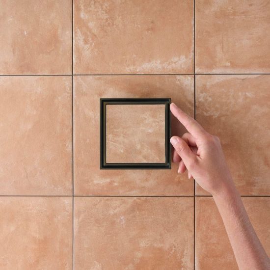 Tile Insert Floor Waste Large Antique Brass