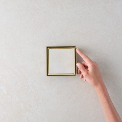 Tile Insert Floor Waste Large Brushed Brass