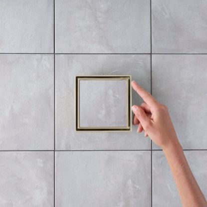 Tile Insert Floor Waste Large Warm Brushed Nickel