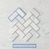 Tully Heads Carrara Matte Herringbone Tile