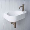Wall Hung Basin with Short Basin Mixer Set Antique Brass